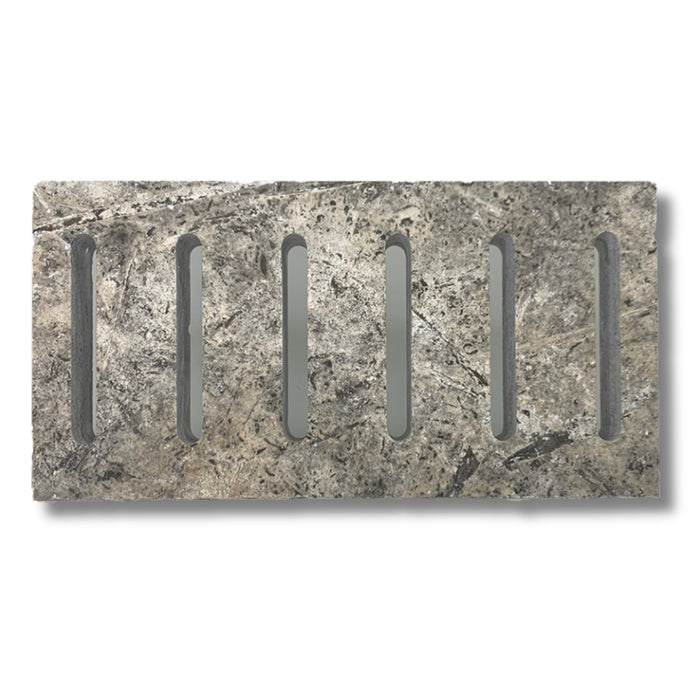 Silver Travertine 6 x 12 Stone Drain