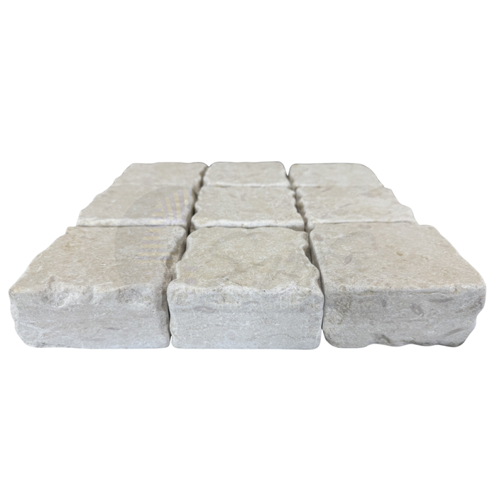 Sinai Shell Tumbled Cobblestone Pavers 4” x 4” x 5cm