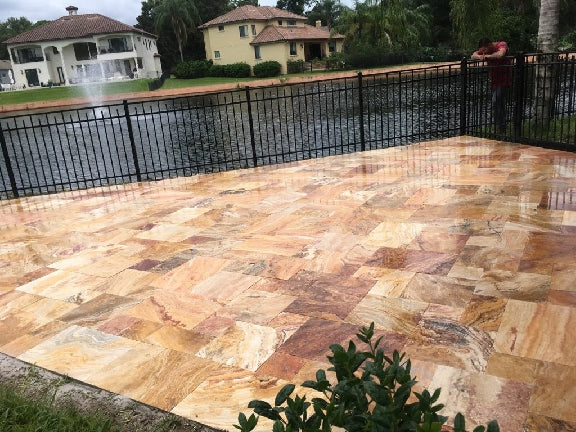 Autumn Blend Travertine 6 x 12 Pool Coping