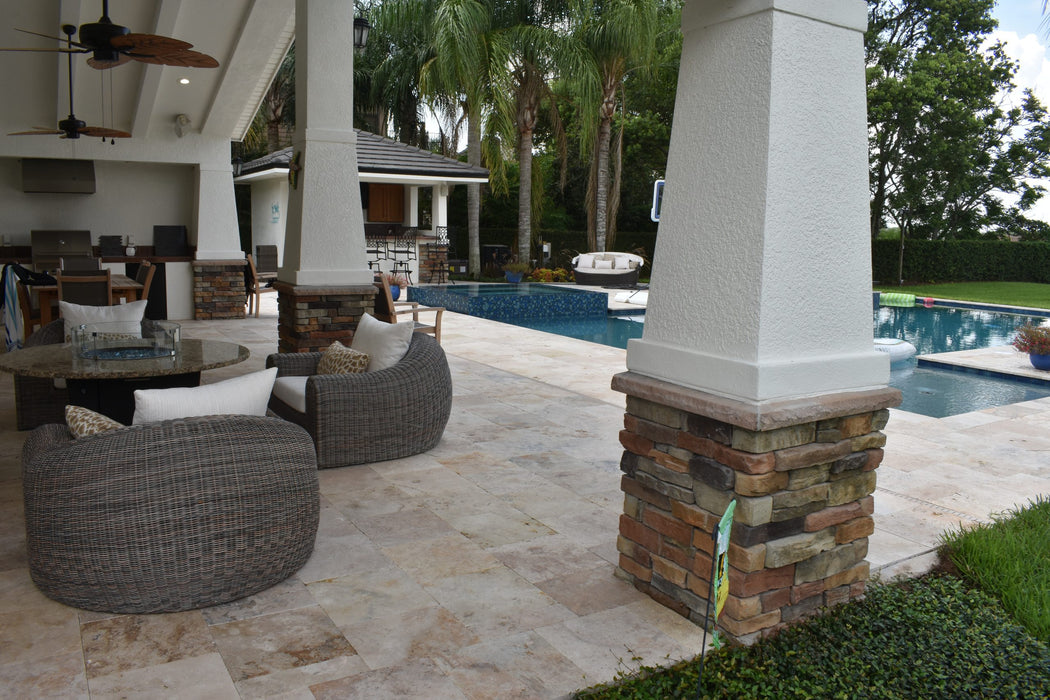 Country Classic Travertine 6 x 12 Tumbled Paver