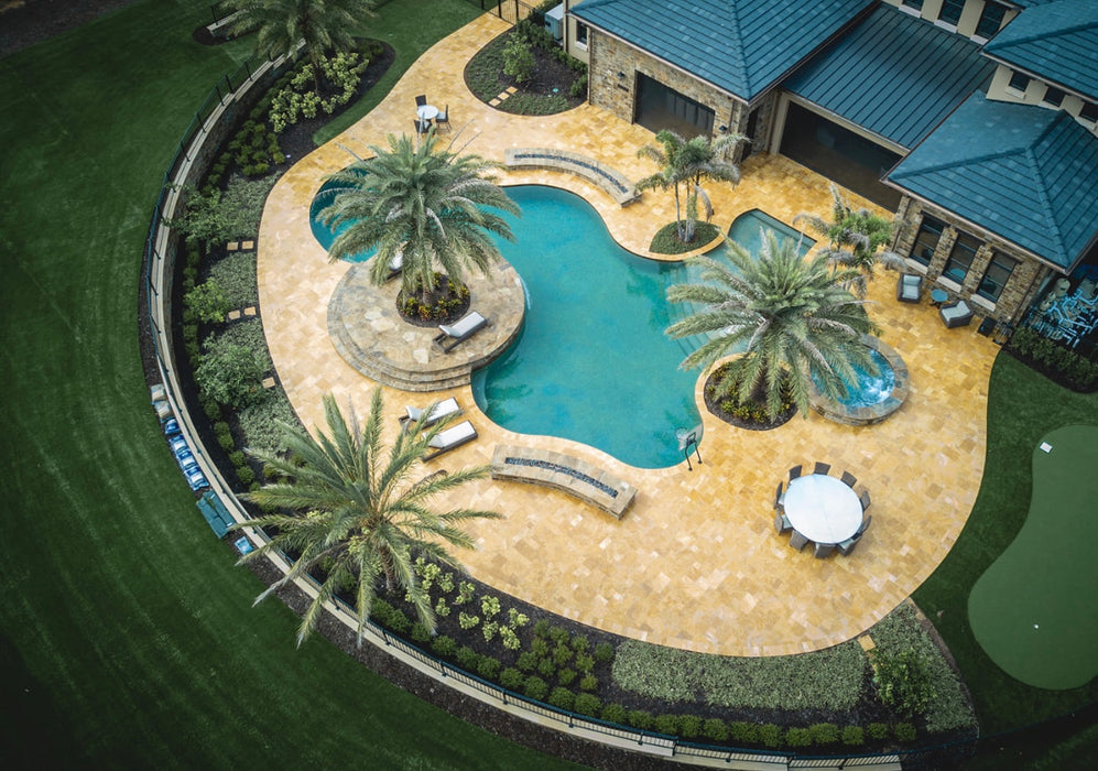 Gold Travertine 6 x 12 Tumbled Pool Coping