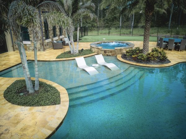Gold Travertine 6 x 12 Tumbled Pool Coping