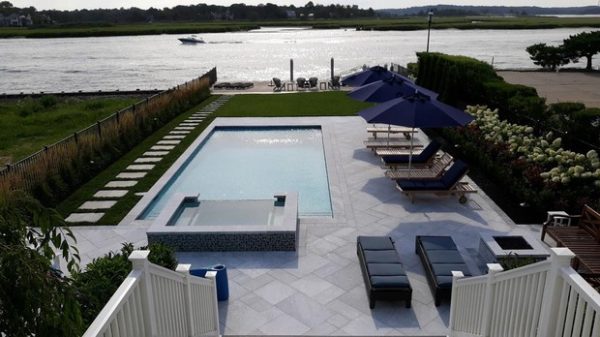 Gray Blue Tahoe French Pattern Sandblasted Paver