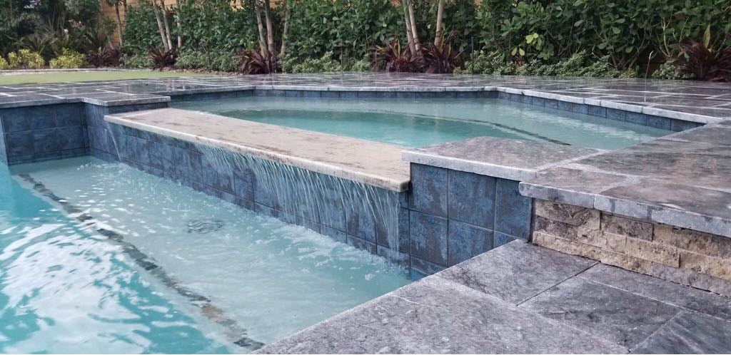 Gray Blue Tahoe French Pattern Tumbled Paver