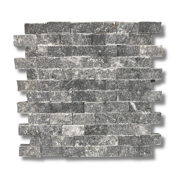 Gray Blue Tahoe 1 x 2 Split Face Mosaic Tile