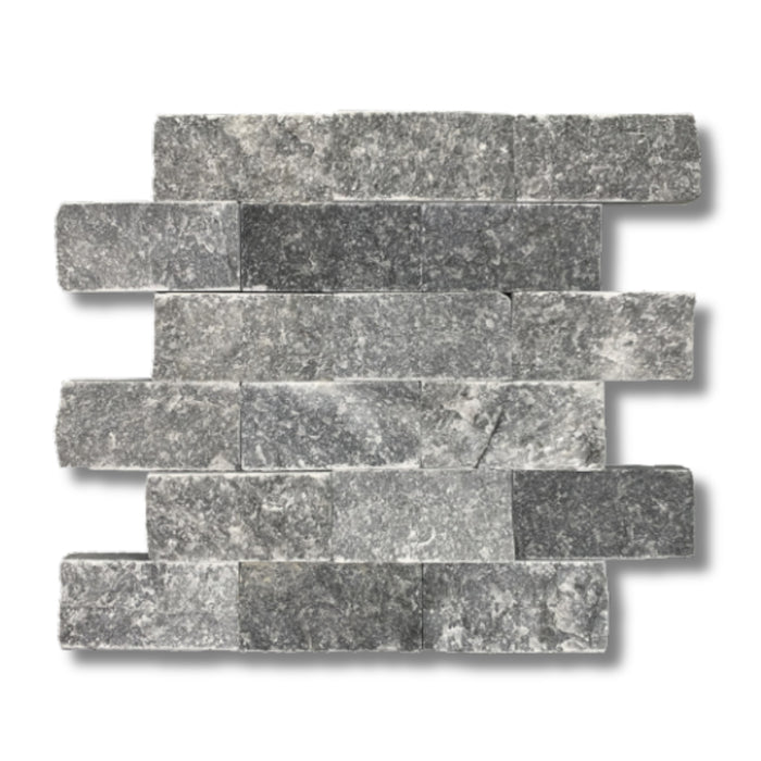 Gray Blue Tahoe 2 x 4 Split Face Mosaic Tile