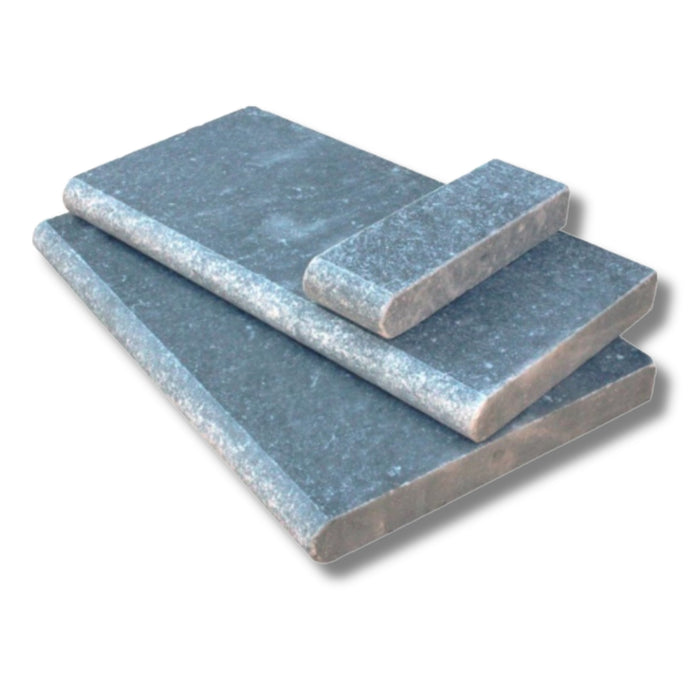 Gray Blue Tahoe 12 x 24 Sandblasted and Brushed Pool Coping