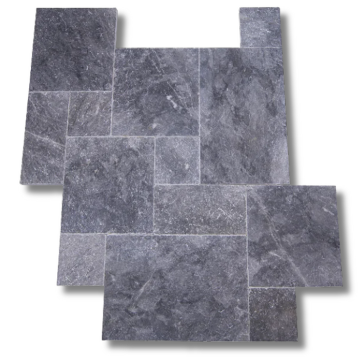 Gray Blue Tahoe French Pattern Tumbled Paver
