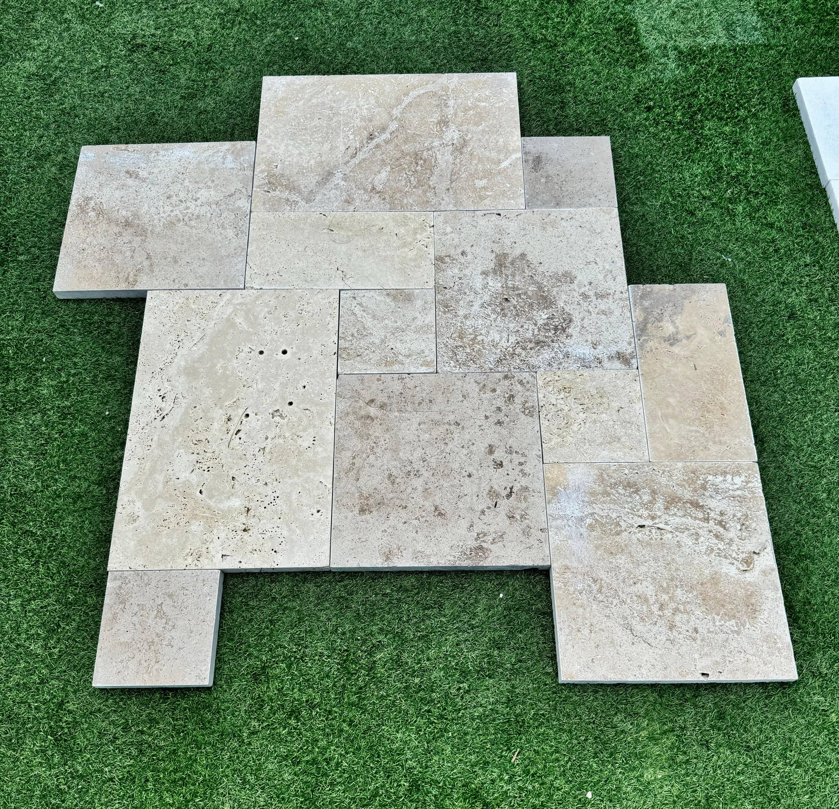 Tuscany Travertine French Pattern Paver Tumbled — Sinai Marble and Stone