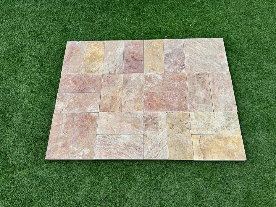 Autumn Blend Travertine 6 x 12 Pool Coping