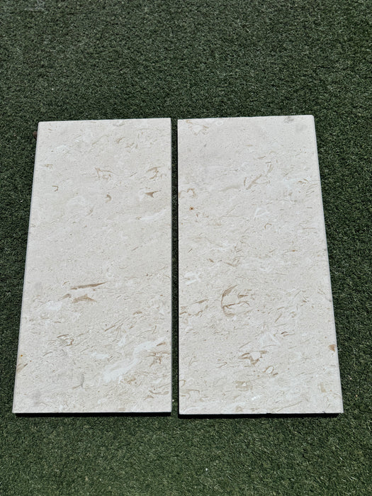 White Seashell Pool Coping 12 x 24 Tumbled