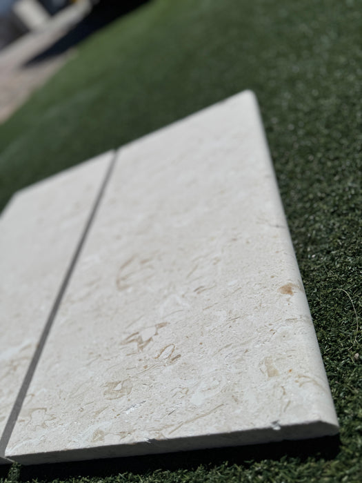 White Seashell Pool Coping 12 x 24 Tumbled