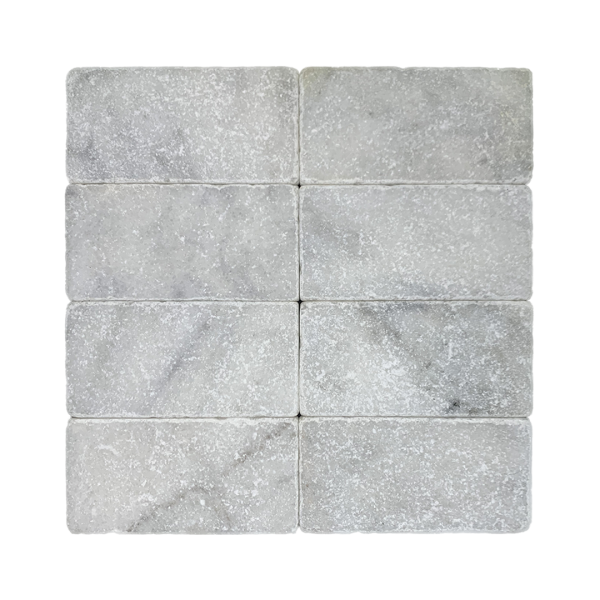 Carrera Marble Tumbled Mosaic 3x6
